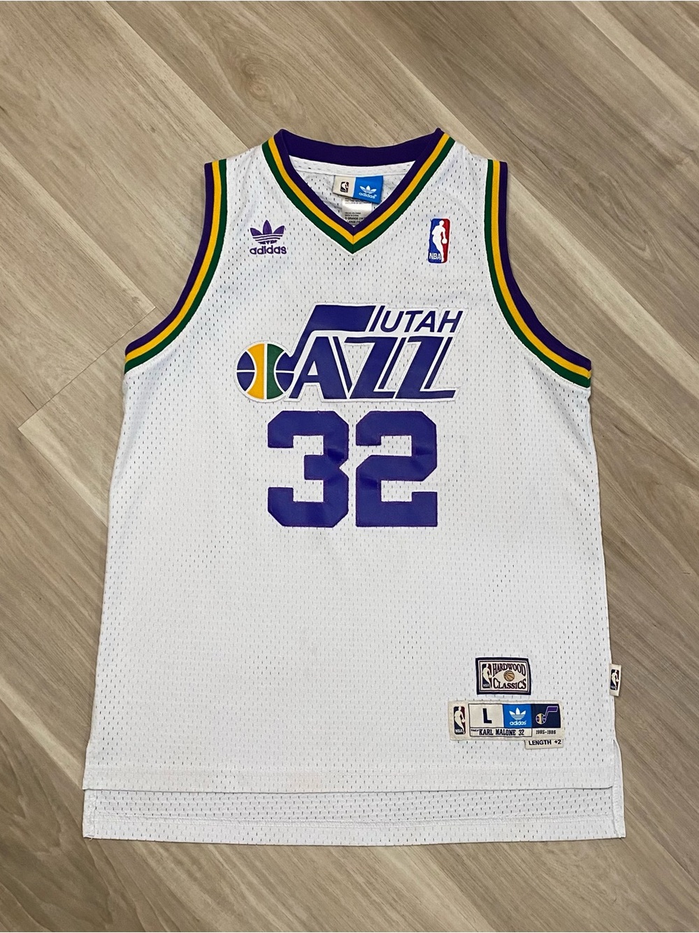 Karl Malone Utah Jazz HWC Adidas  Jersey Men’s Large #32